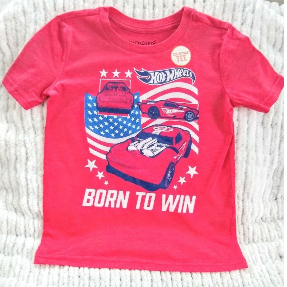 Boy's Hot Wheels Graphic Collectable T-Shirt Red Size 5, 6, 7, 8
